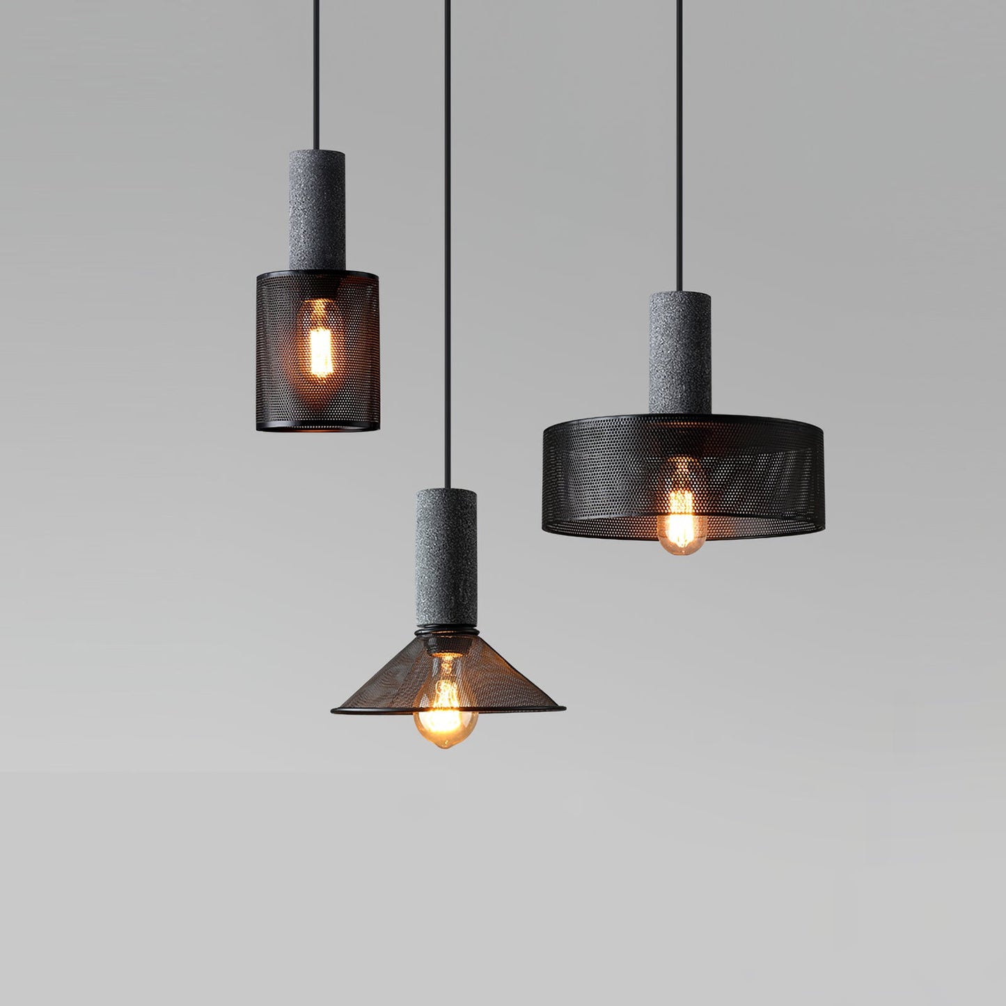 Lampada a Sospensione Urban Concrete | Lampada Industriale LED Appesa