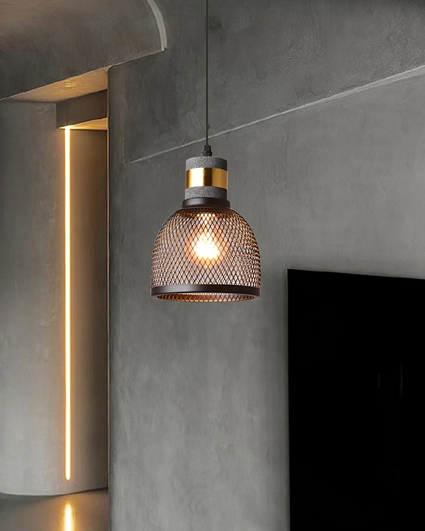 Lampada a Sospensione Urban Concrete | Lampada Industriale LED Appesa