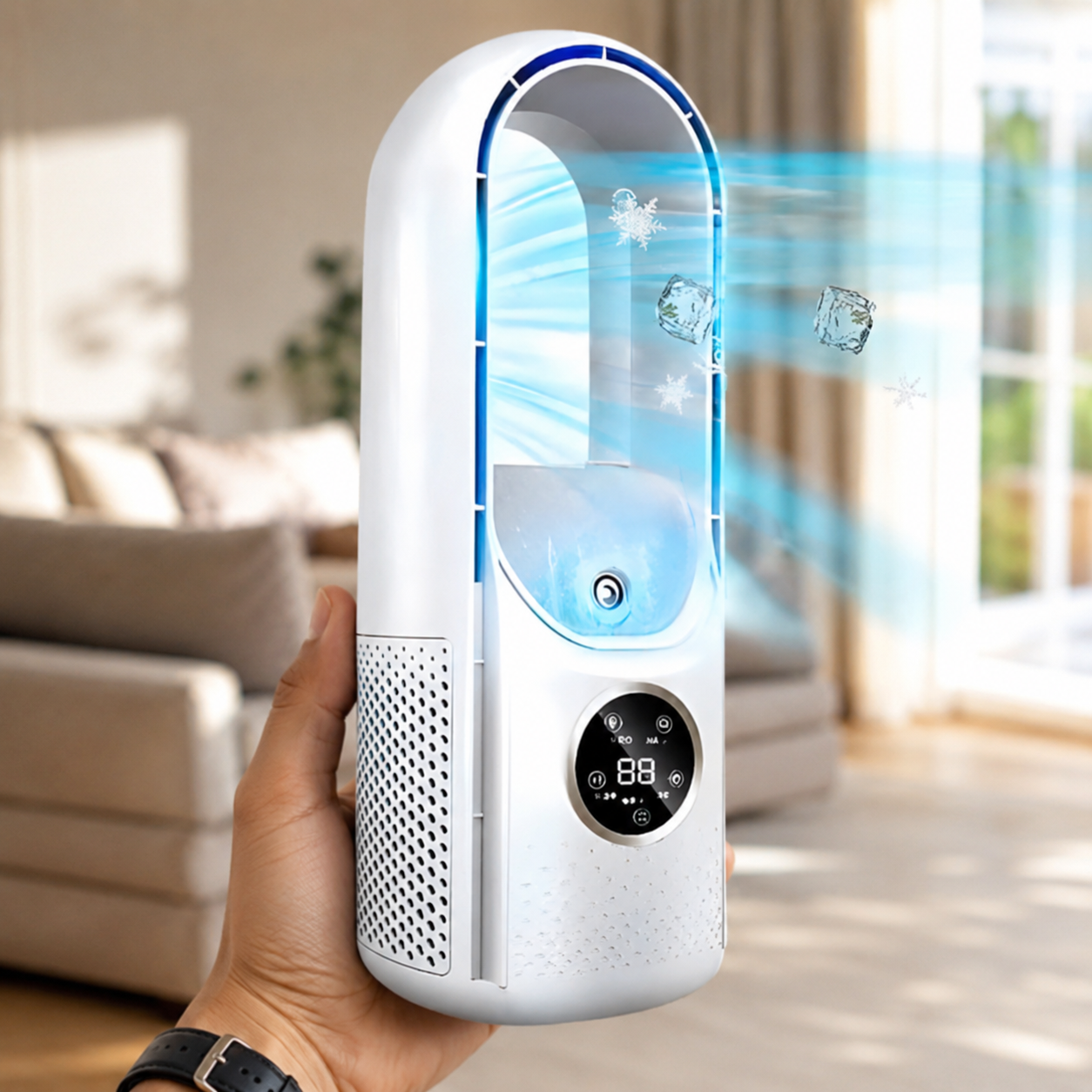 Kühler Ventilator Lamellenloser Tragbarer Klimaanlage