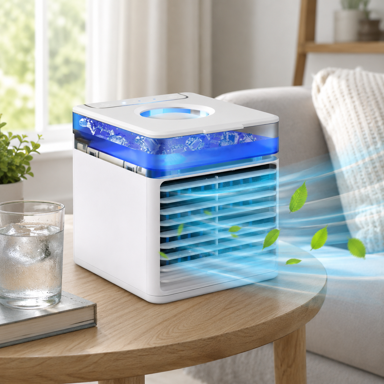 Ar Condicionado Portátil de Refrigeração e Humidificador de Secretária
