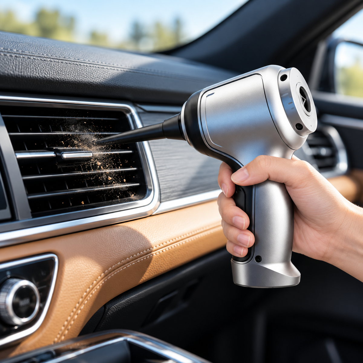 Aspirator auto fără fir, design portabil și compact
