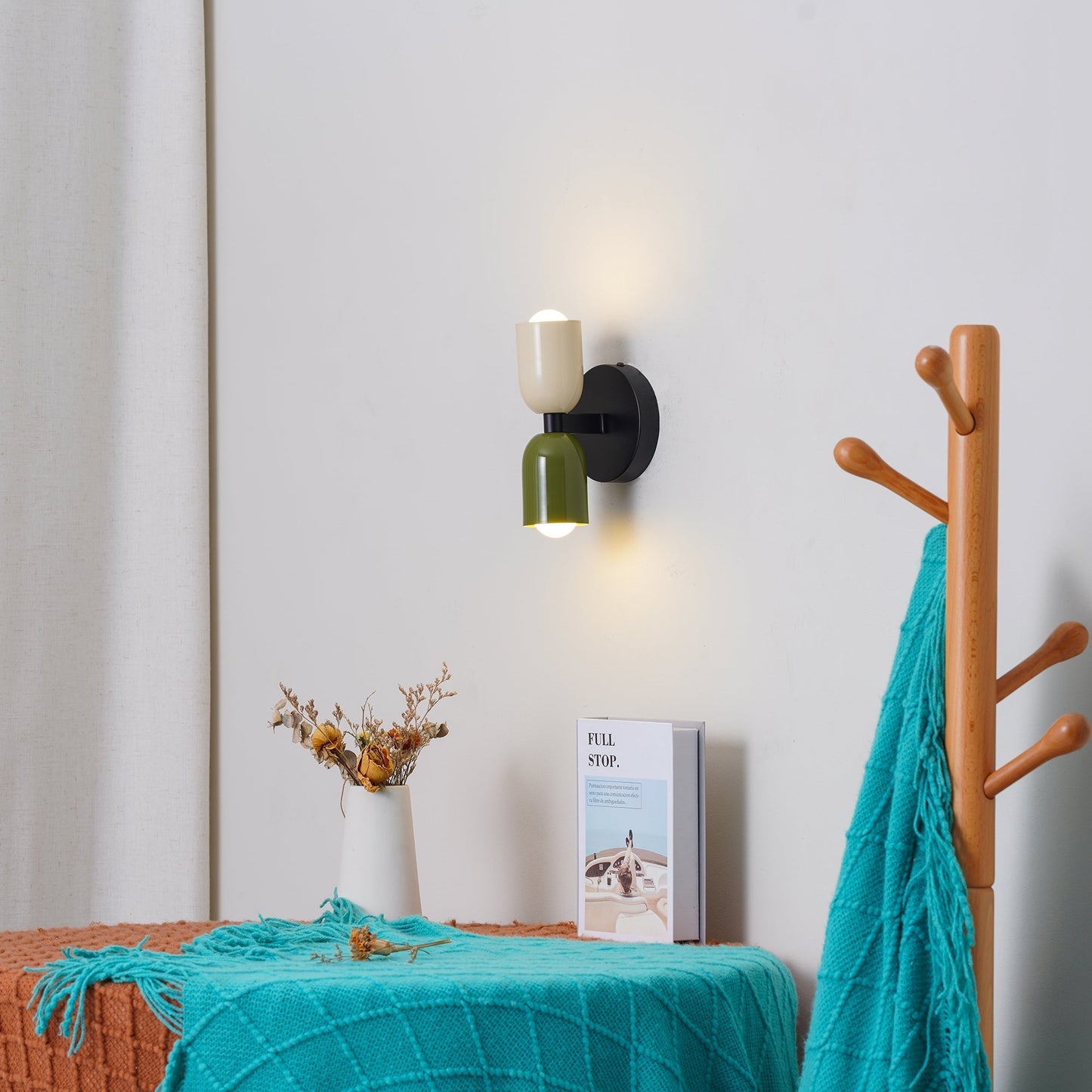 Lampada da parete colorata per comodino | Lampada da parete nordica Macaron