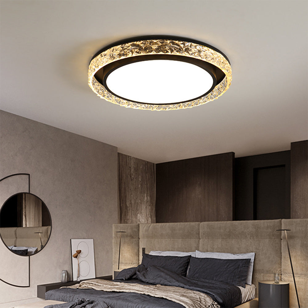Crystal Halo LED-Deckenleuchte | Fernbedienbar dimmbare Aufbaumontage