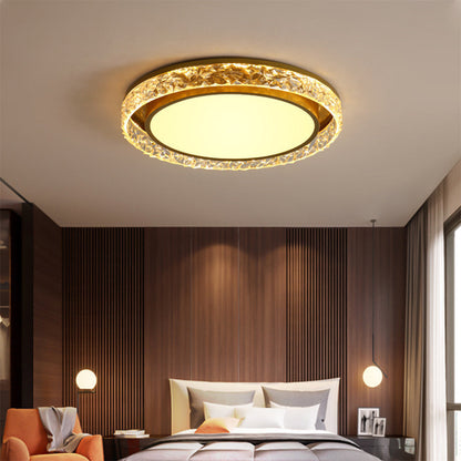 Crystal Halo LED-Deckenleuchte | Fernbedienbar dimmbare Aufbaumontage