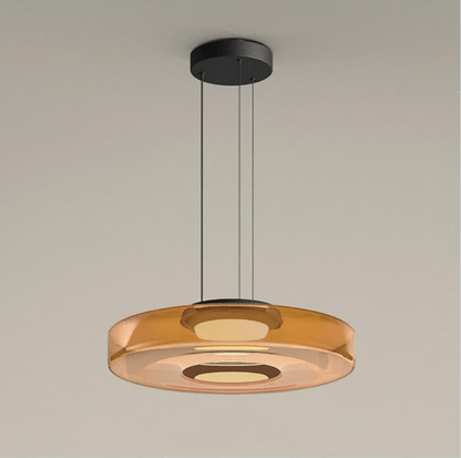 Bauhaus Glas-Pendelleuchte | Moderne geschichtete LED-Hängelampe