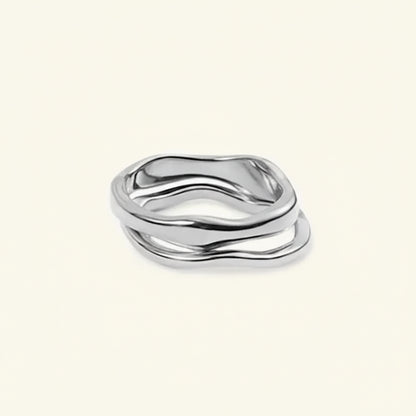 Anello Impilabile d'Oro Fascia Minimalista in Acciaio Inossidabile per Uso Quotidiano