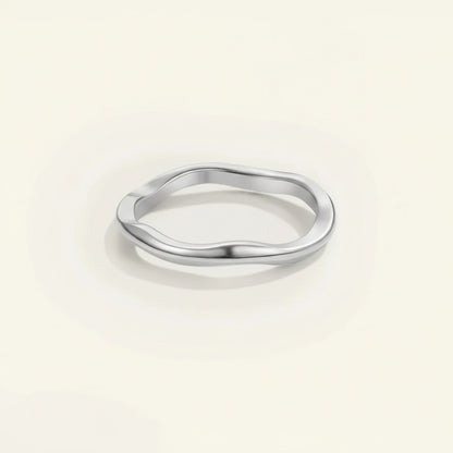 Anello Impilabile d'Oro Fascia Minimalista in Acciaio Inossidabile per Uso Quotidiano