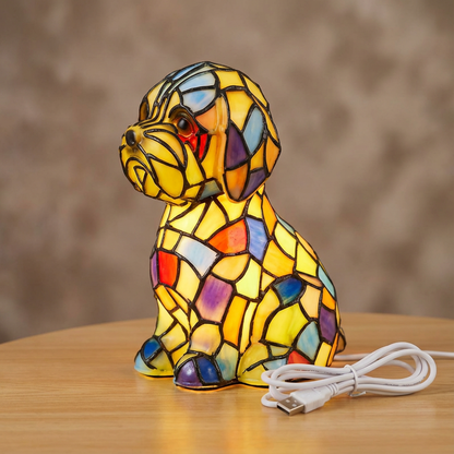 Lampada da tavolo moderna con statuetta in resina luce d'ambiente decorazione per la casa