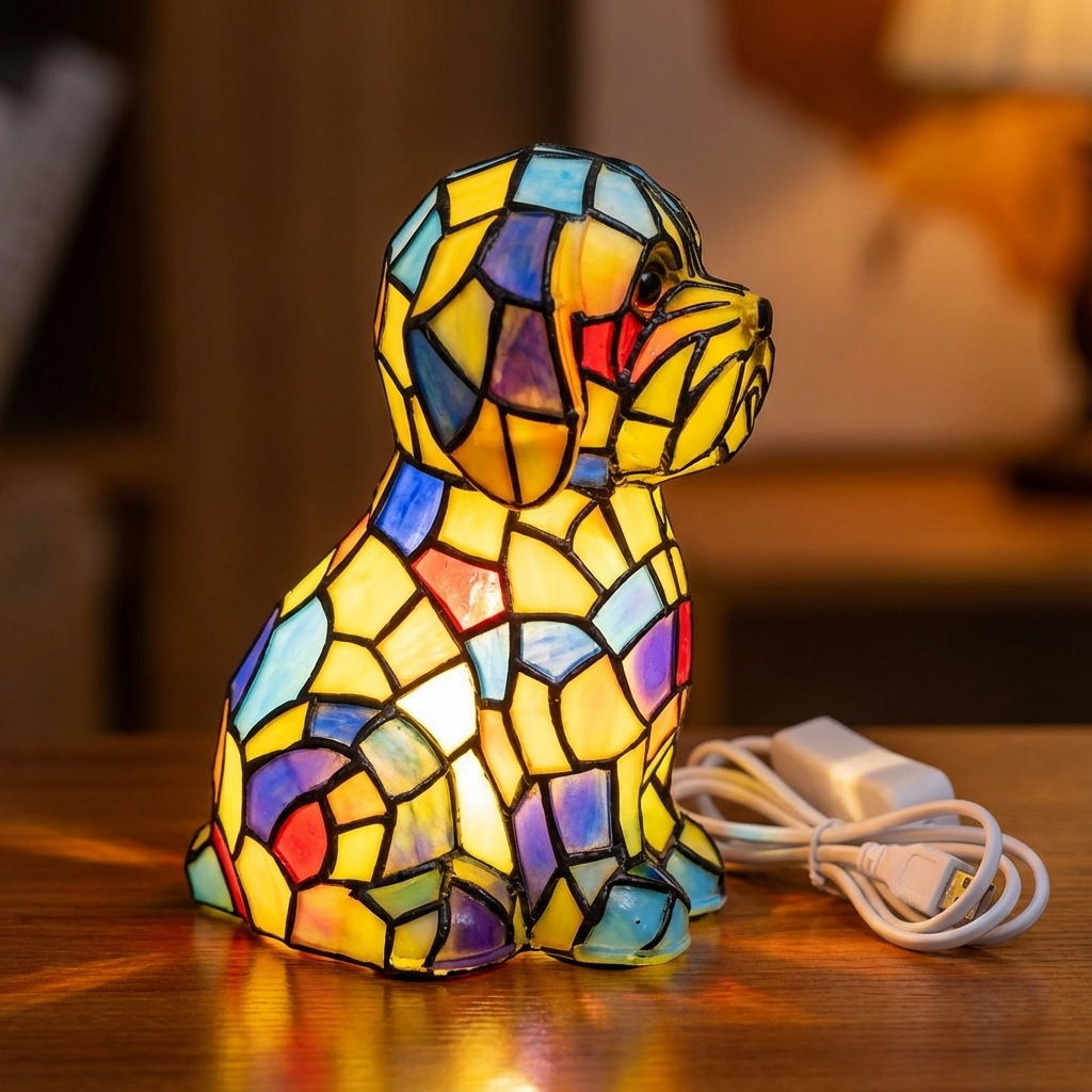 Lampada da tavolo moderna con statuetta in resina luce d'ambiente decorazione per la casa
