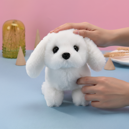 Juguete de Peluche Cachorro Interactivo Que Camina y Ladra Perro Suave