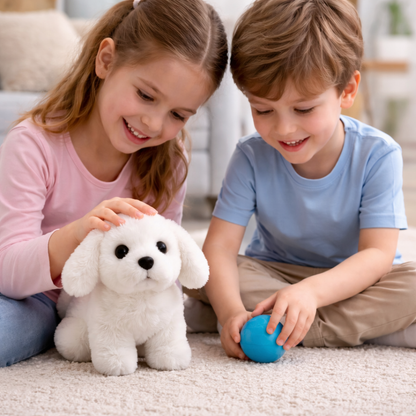 Juguete de Peluche Cachorro Interactivo Que Camina y Ladra Perro Suave