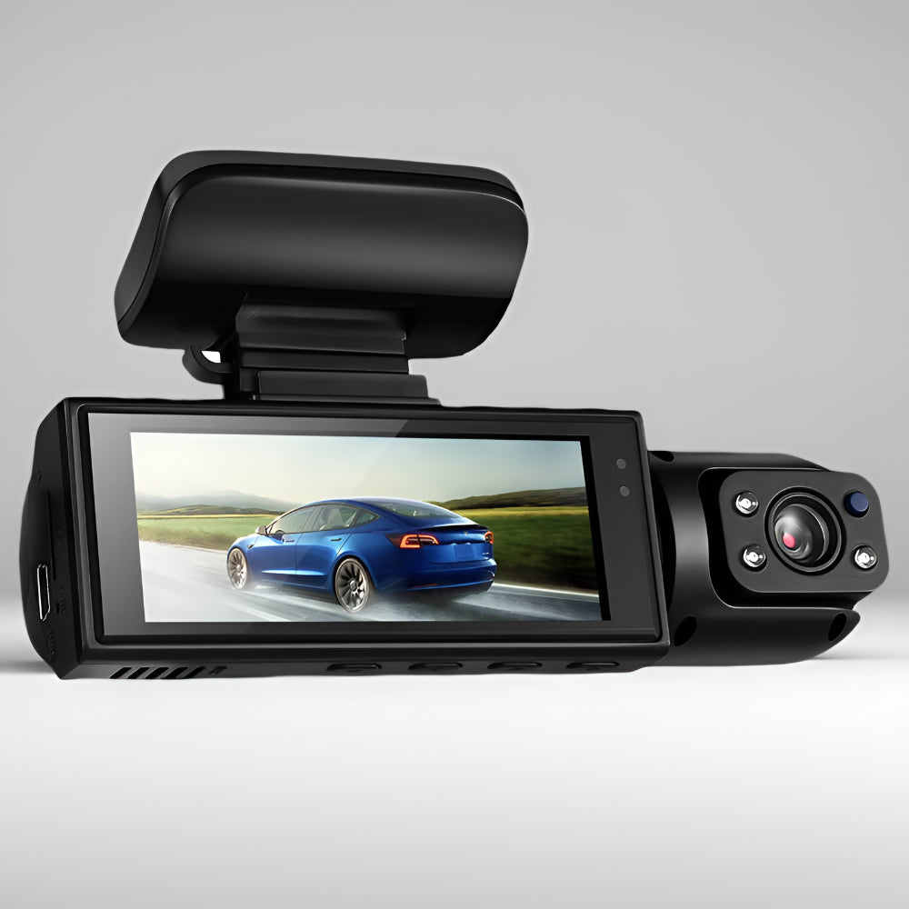 Cameră de bord cu două lentile 1080P, recorder auto pentru condus, monitor de parcare