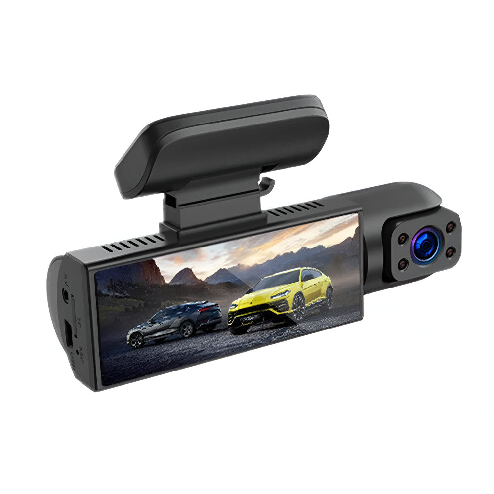 Cameră de bord cu două lentile 1080P, recorder auto pentru condus, monitor de parcare