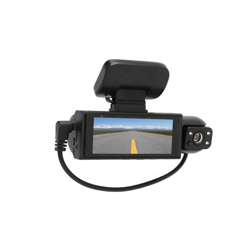 Cameră de bord cu două lentile 1080P, recorder auto pentru condus, monitor de parcare