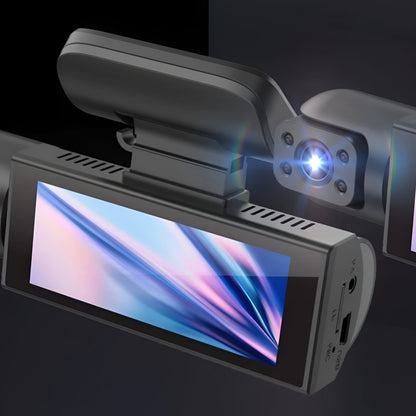 Cameră de bord cu două lentile 1080P, recorder auto pentru condus, monitor de parcare