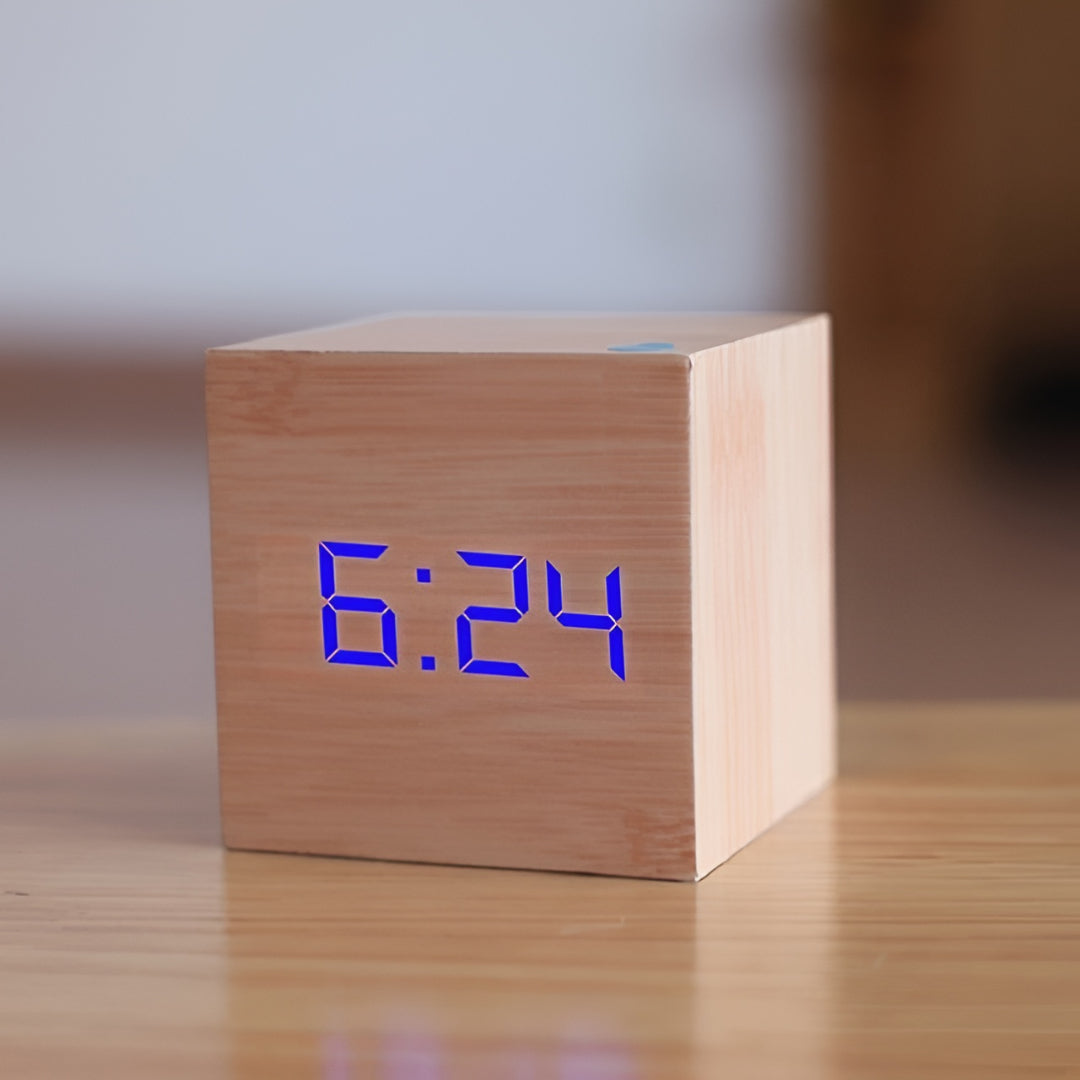 Sveglia digitale con display LED, temperatura e timer da scrivania