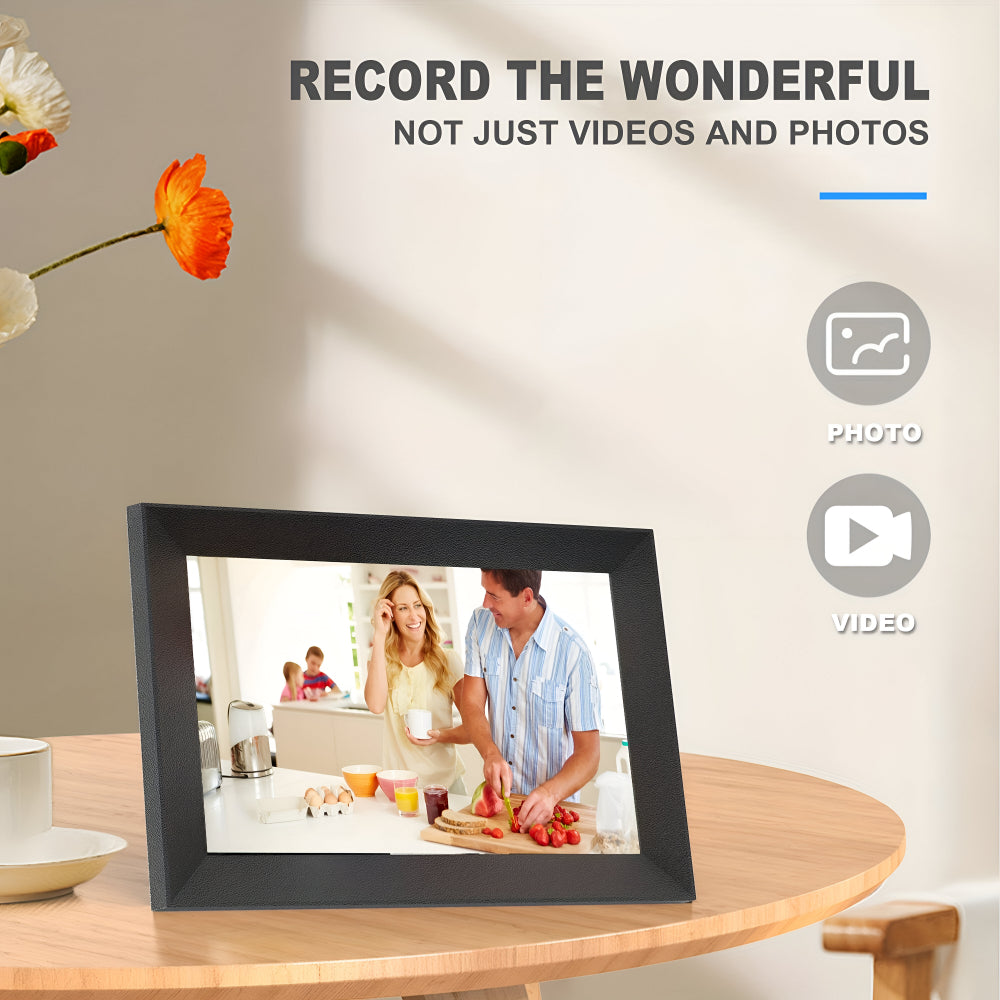Marco de fotos digital con pantalla táctil HD, WiFi, para mesa o pared