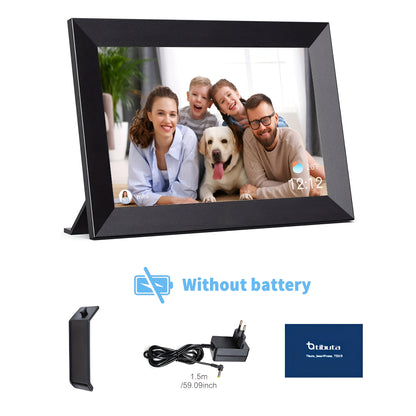 Marco de fotos digital con pantalla táctil HD, WiFi, para mesa o pared