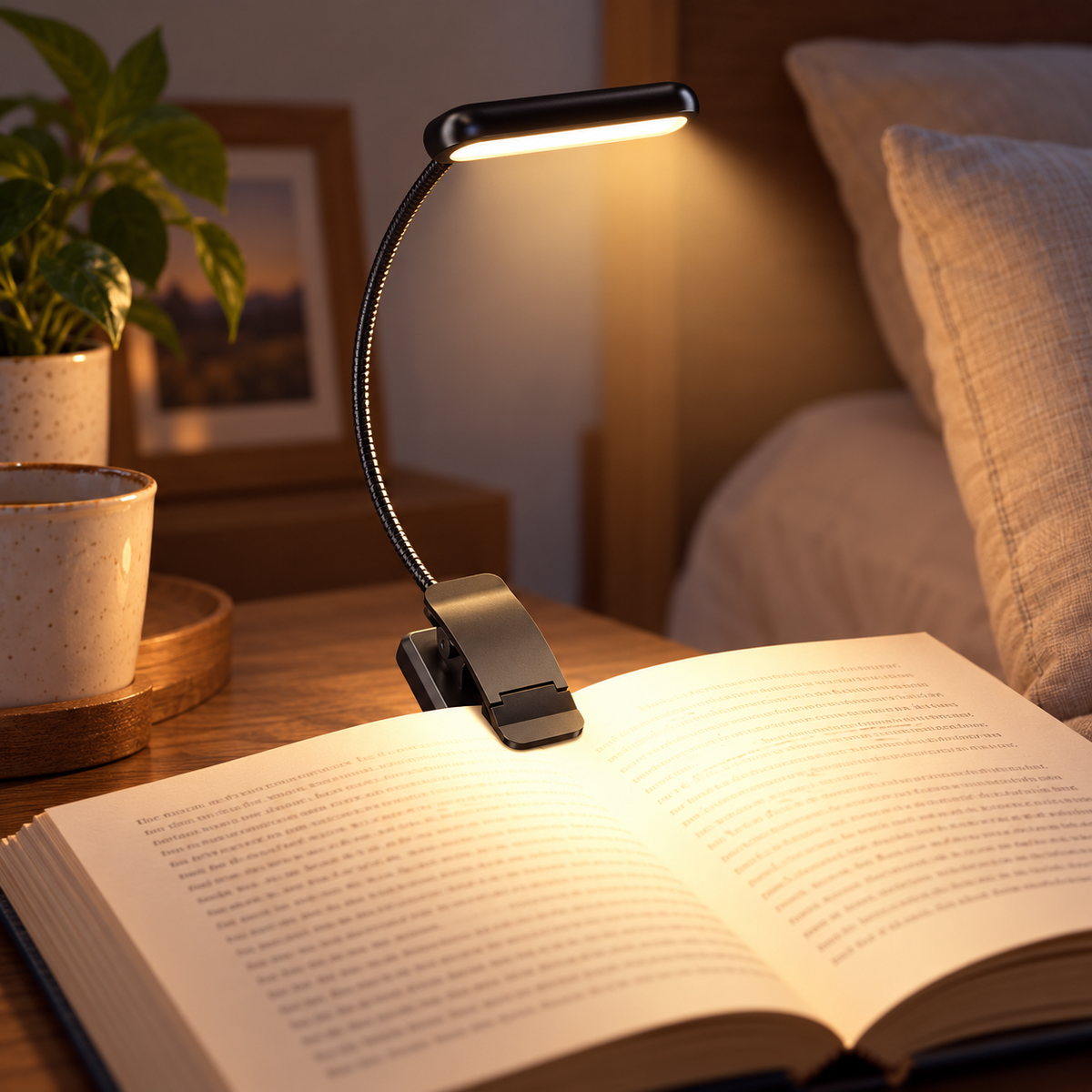Dimmable Reading Lamp Flexible Reading Light Adjustable Neck