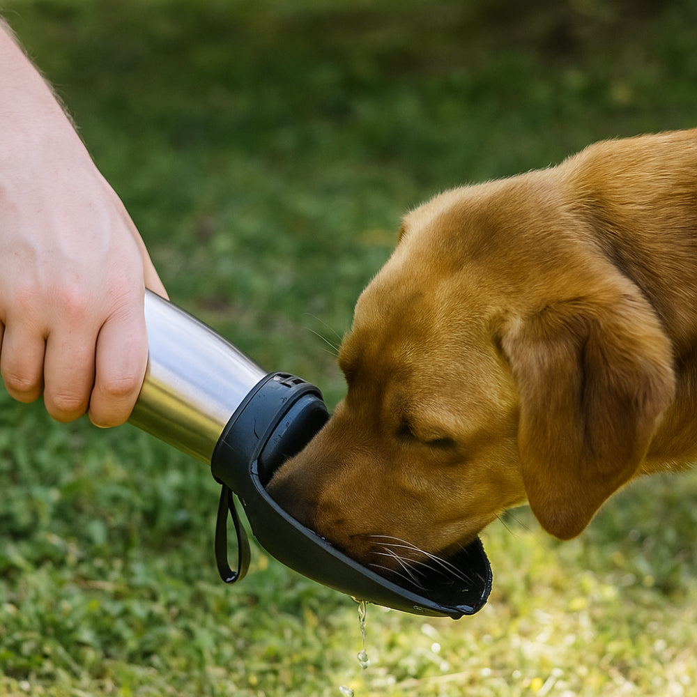 Hundewasserflasche aus Edelstahl Reise-Trinkbehälter