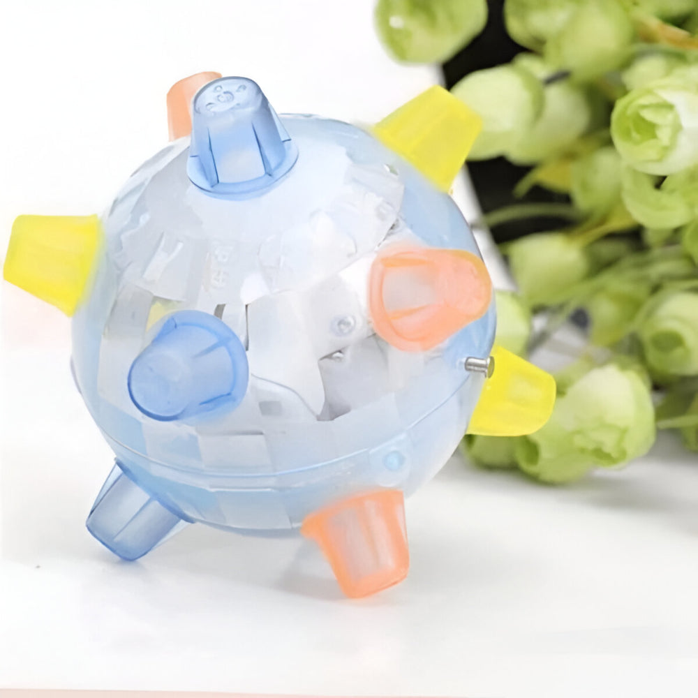 Gioco per cane palla saltellante interattiva in plastica e gomma con luce LED