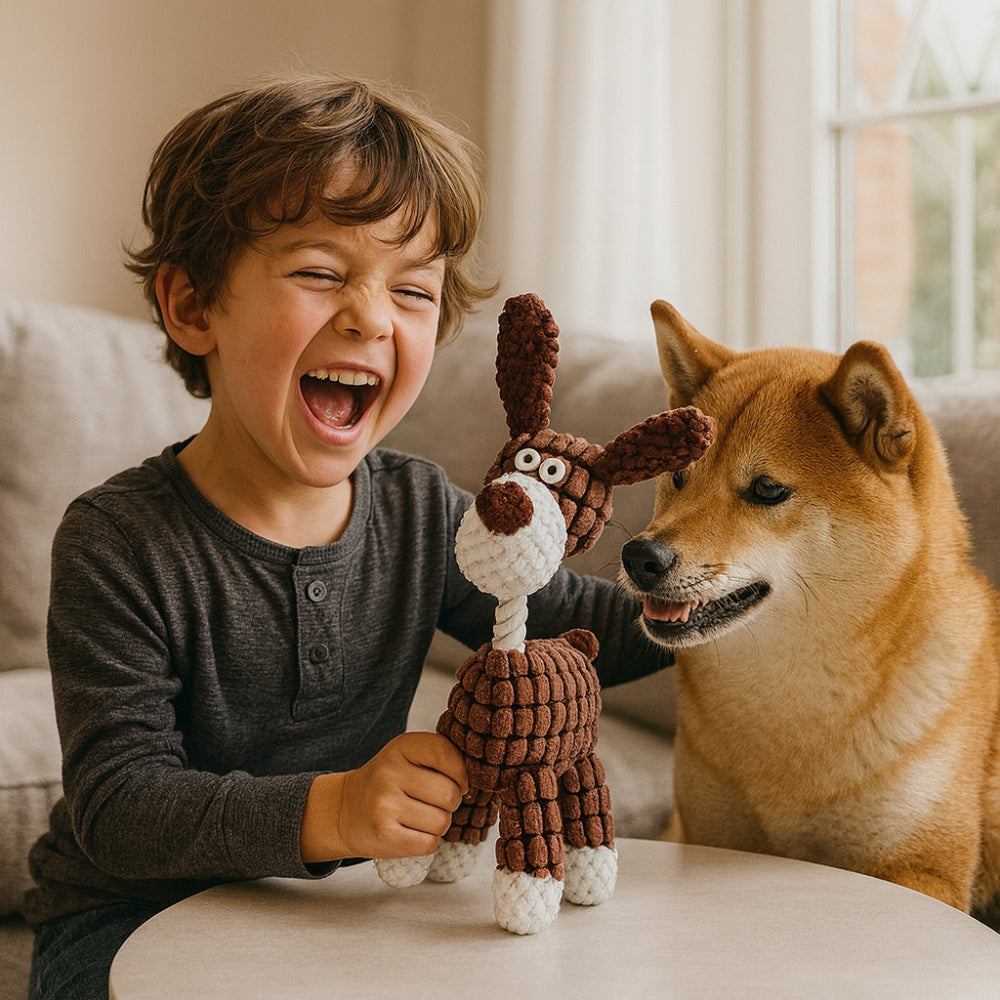 Juguete para Perro Cuerda Animal Mordedor con Chiflo