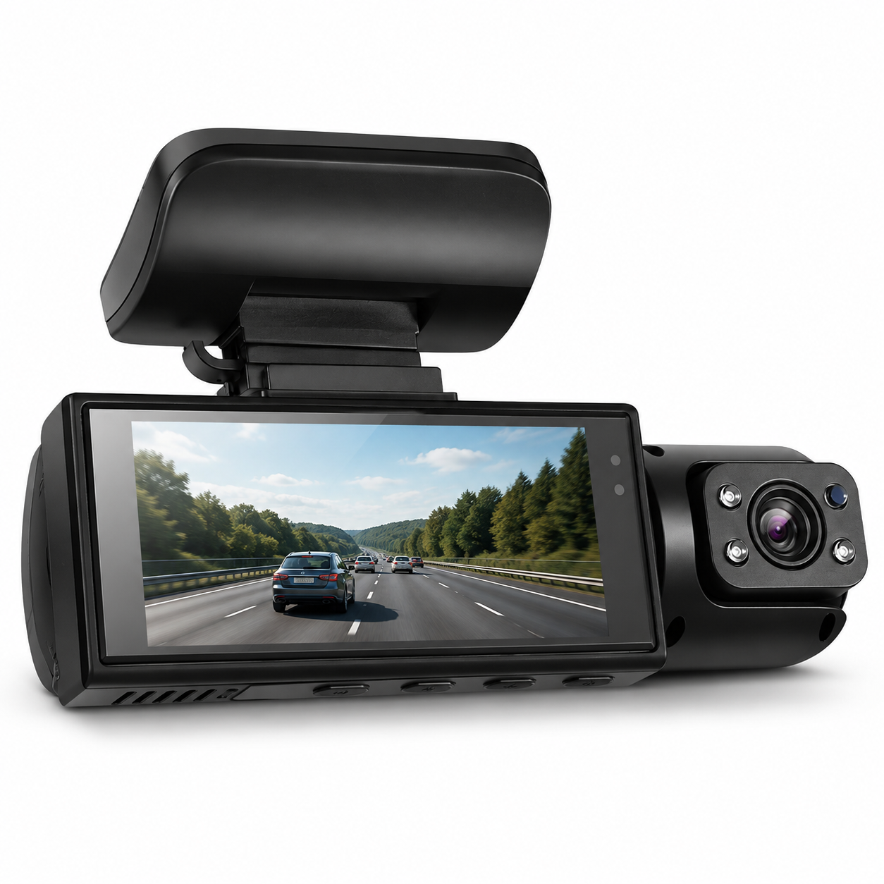 Dual Lens Dash Cam Night Vision Motion Detection Features