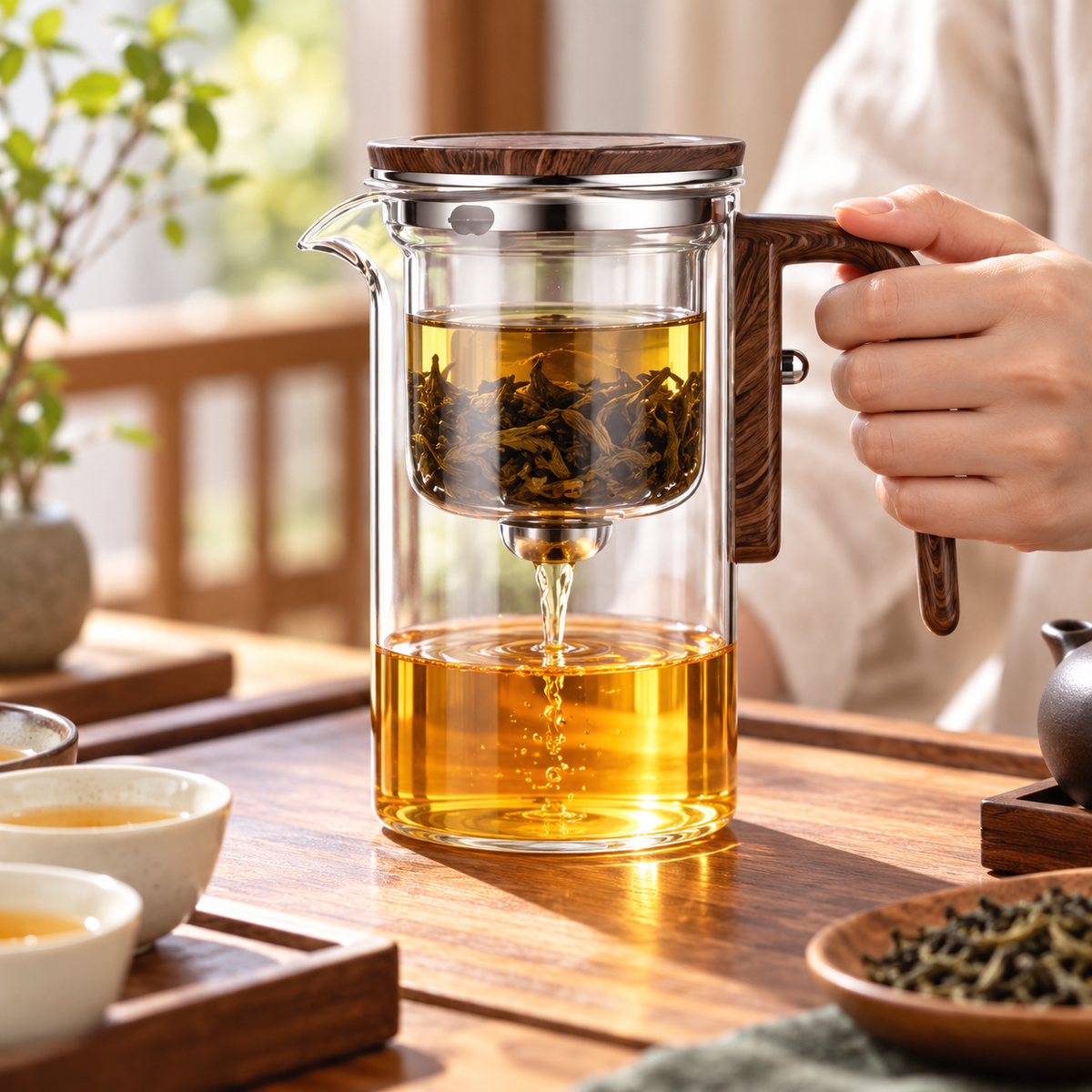 Durable Glass Tea Infuser Precision Design Brewing Pot