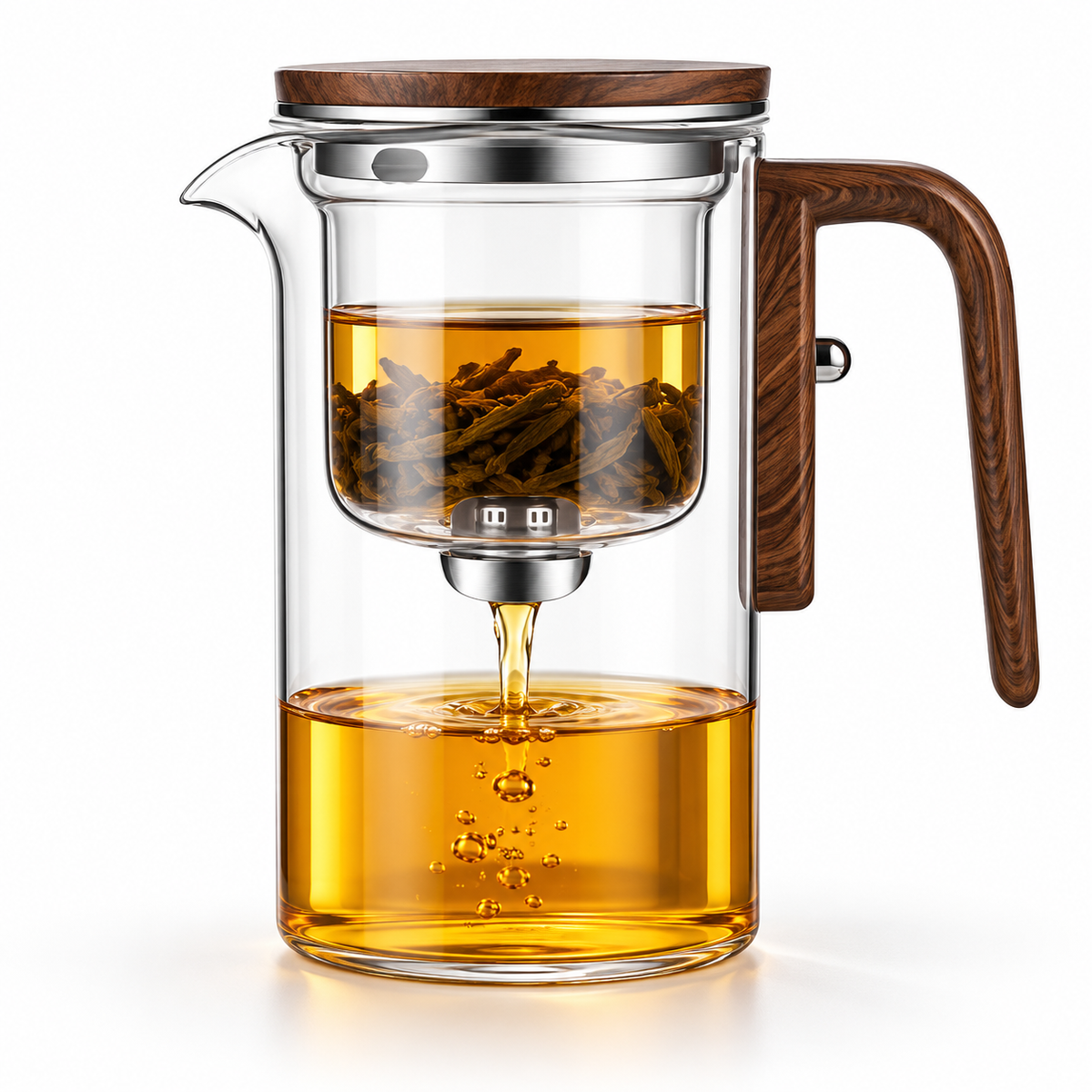 Durable Glass Tea Infuser Precision Design Brewing Pot