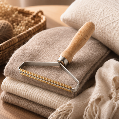 Durable Lint Remover Metal Bristles Handheld Fabric Brush