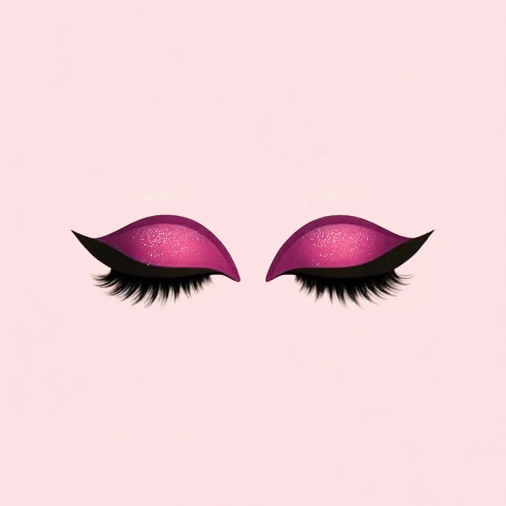 Pestanas Postiças 3 em 1 Reutilizáveis Autocolantes de Sombra de Olhos e Eyeliner