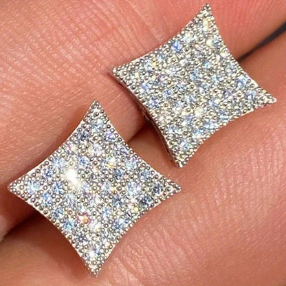 Orecchini Regalo per la Festa della Mamma con Strass Quadrati Eleganti Gioielli