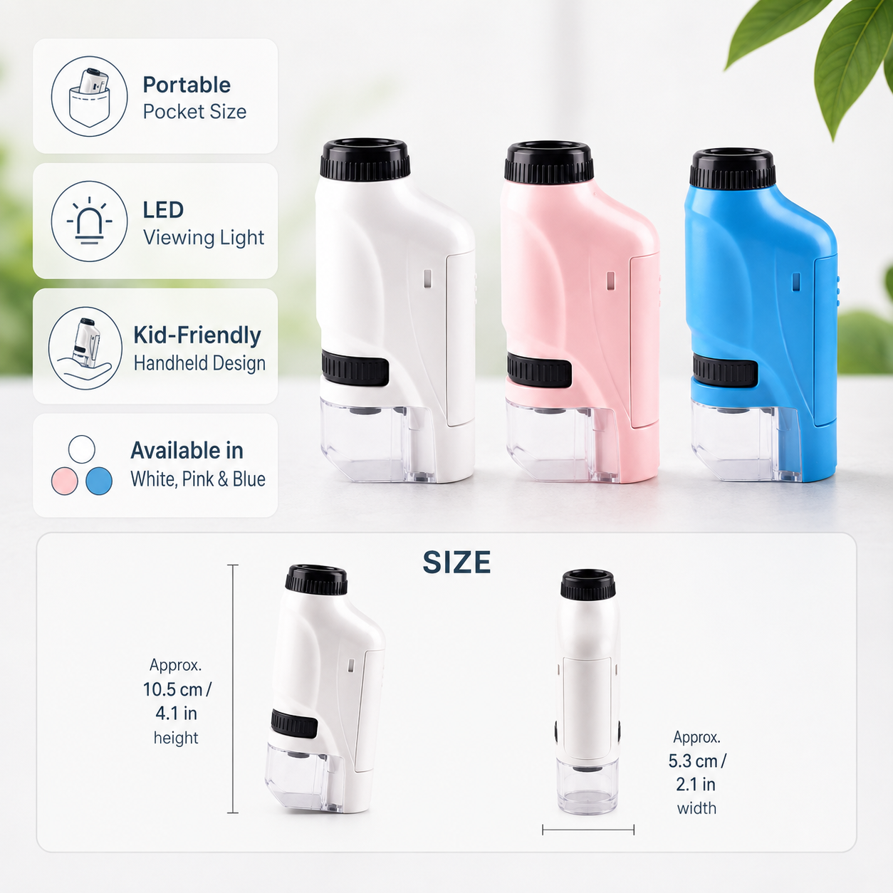 Microscopio educativo portatile tascabile per bambini