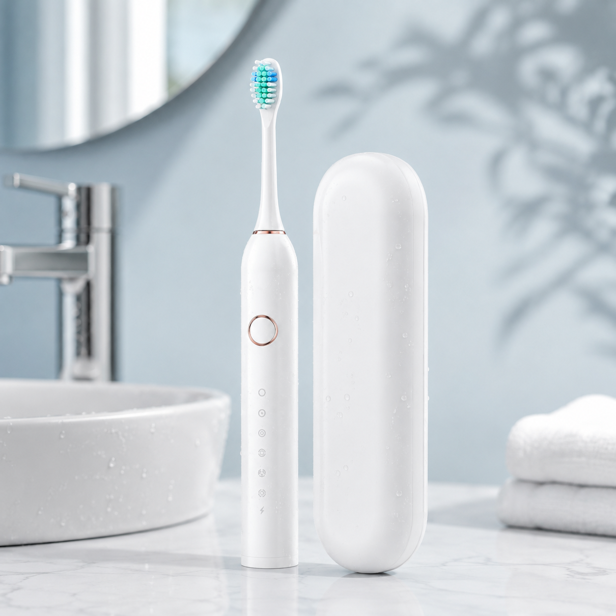Spazzolino elettrico ricaricabile con design impermeabile