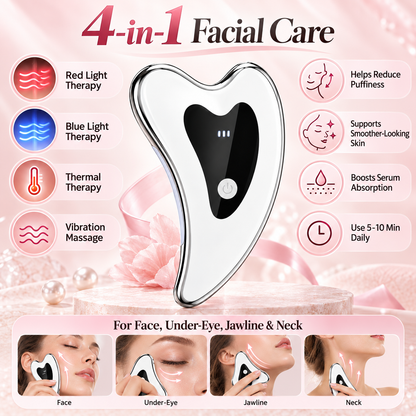 Electric Facial Massager Thermal Therapy Red Light Pen