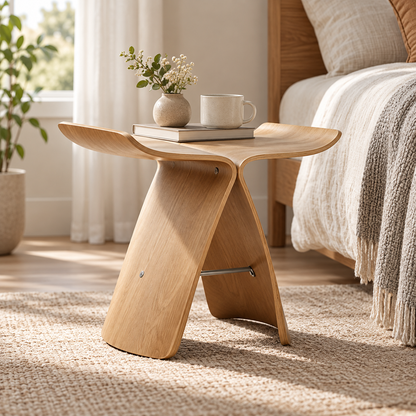 Eleganter Holzschemel, vielseitiger Hocker, modernes Design