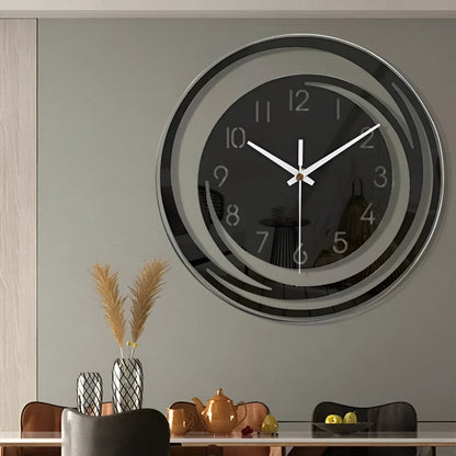 Sorana Wanduhr | Modernes schwarzes Acryl im skandinavischen Design