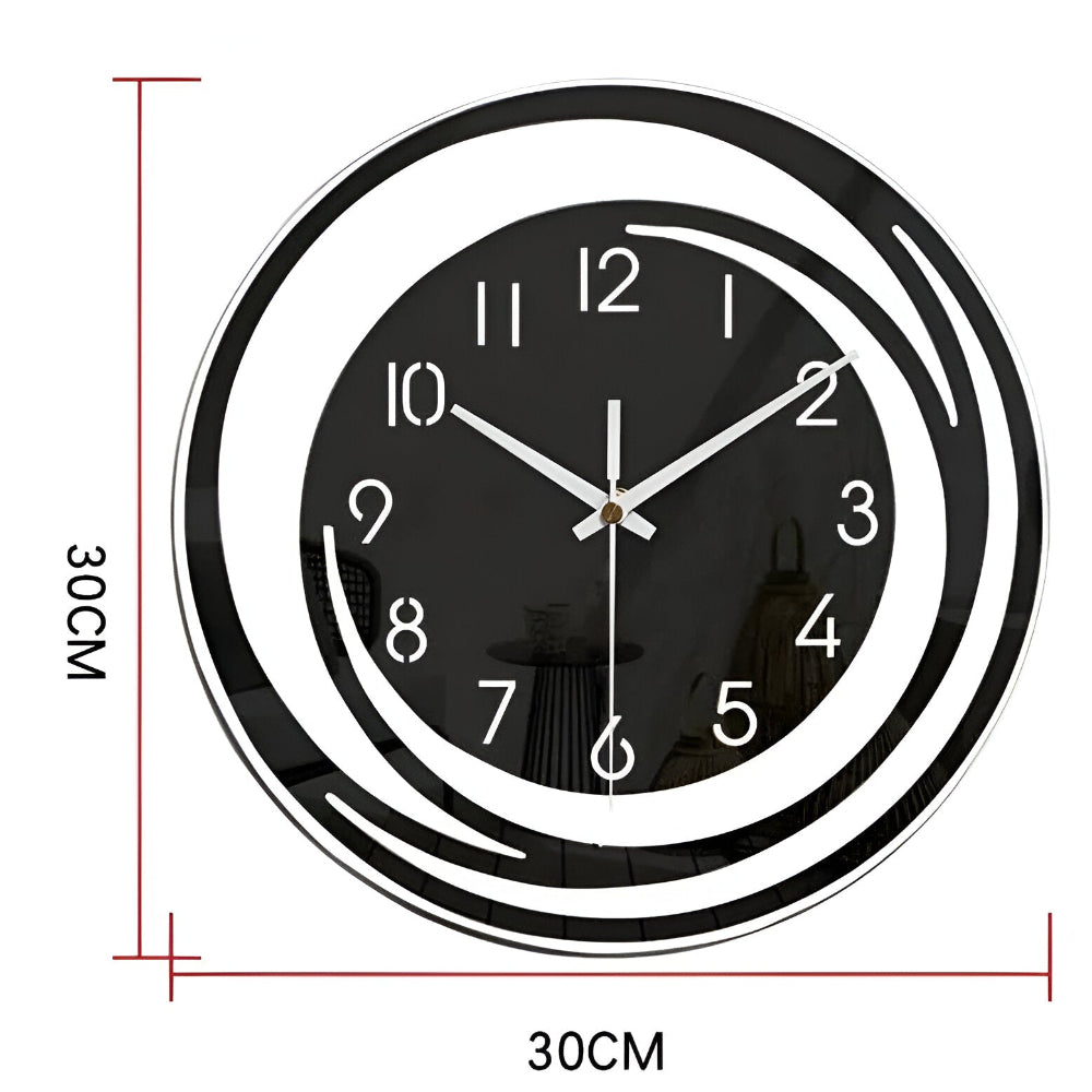 Sorana Wanduhr | Modernes schwarzes Acryl im skandinavischen Design
