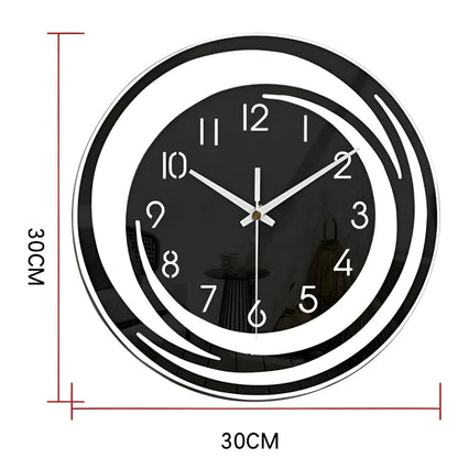 Sorana Wanduhr | Modernes schwarzes Acryl im skandinavischen Design