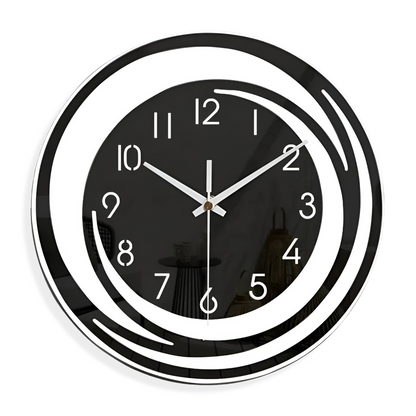 Sorana Wanduhr | Modernes schwarzes Acryl im skandinavischen Design