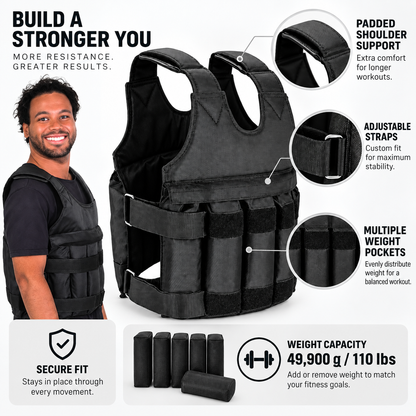 Exercise Vest Jogging Adjustable Weighted Fit Sleeve