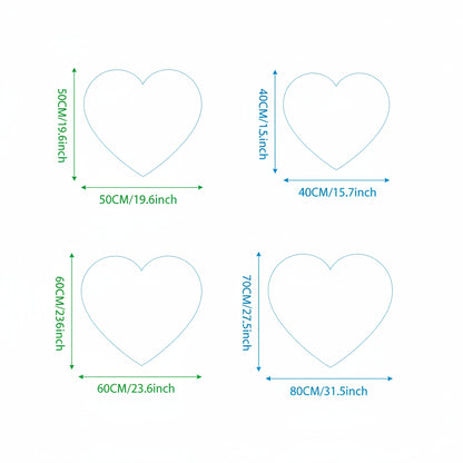 Tappeto da interno a forma di cuore in acrilico soffice