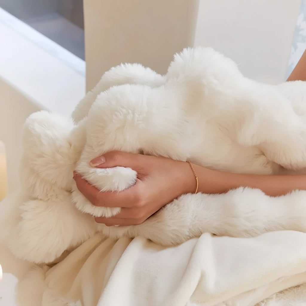 Coperta da lancio in pelliccia sintetica soffice e accogliente per divano e letto