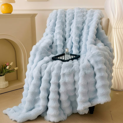 Coperta da lancio in pelliccia sintetica soffice e accogliente per divano e letto