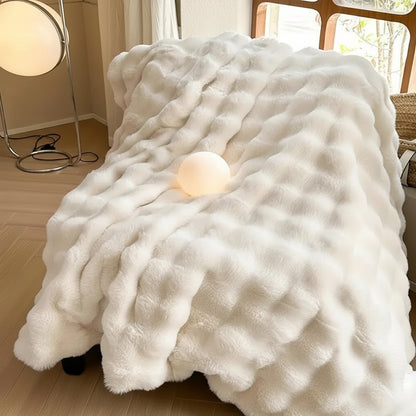Coperta da lancio in pelliccia sintetica soffice e accogliente per divano e letto