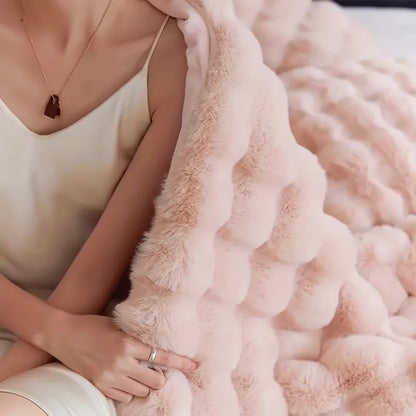 Coperta da lancio in pelliccia sintetica soffice e accogliente per divano e letto