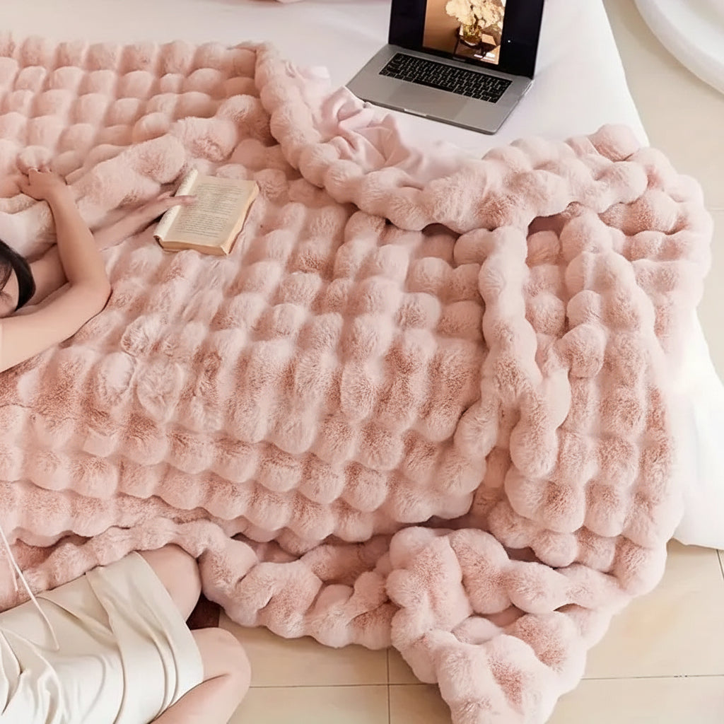 Coperta da lancio in pelliccia sintetica soffice e accogliente per divano e letto