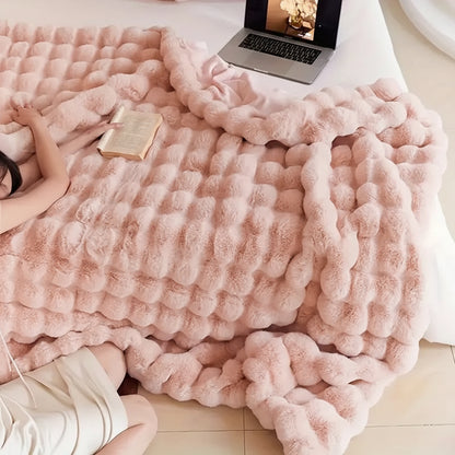 Coperta da lancio in pelliccia sintetica soffice e accogliente per divano e letto