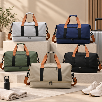 Bolsa de viaje deportiva de fin de semana, bolsa de lona grande y espaciosa para el gimnasio