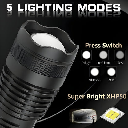 Flashlight LED Rechargeable Outdoor Handheld Light Tool
